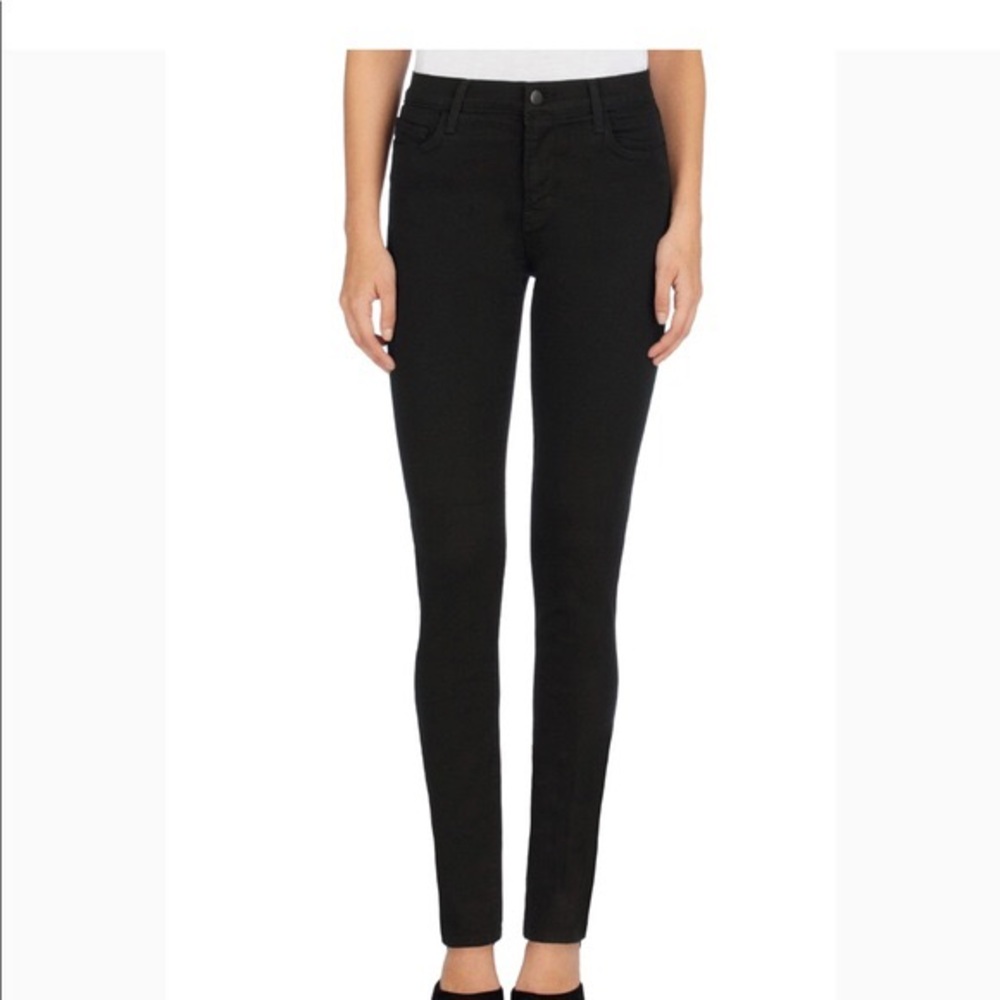 J Brand Black Skinny Mid-rise Jeans